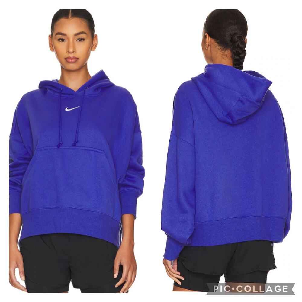 Nike NSW Oversized Hoodie Lapis Blue Size Medium - Picture 1 of 6